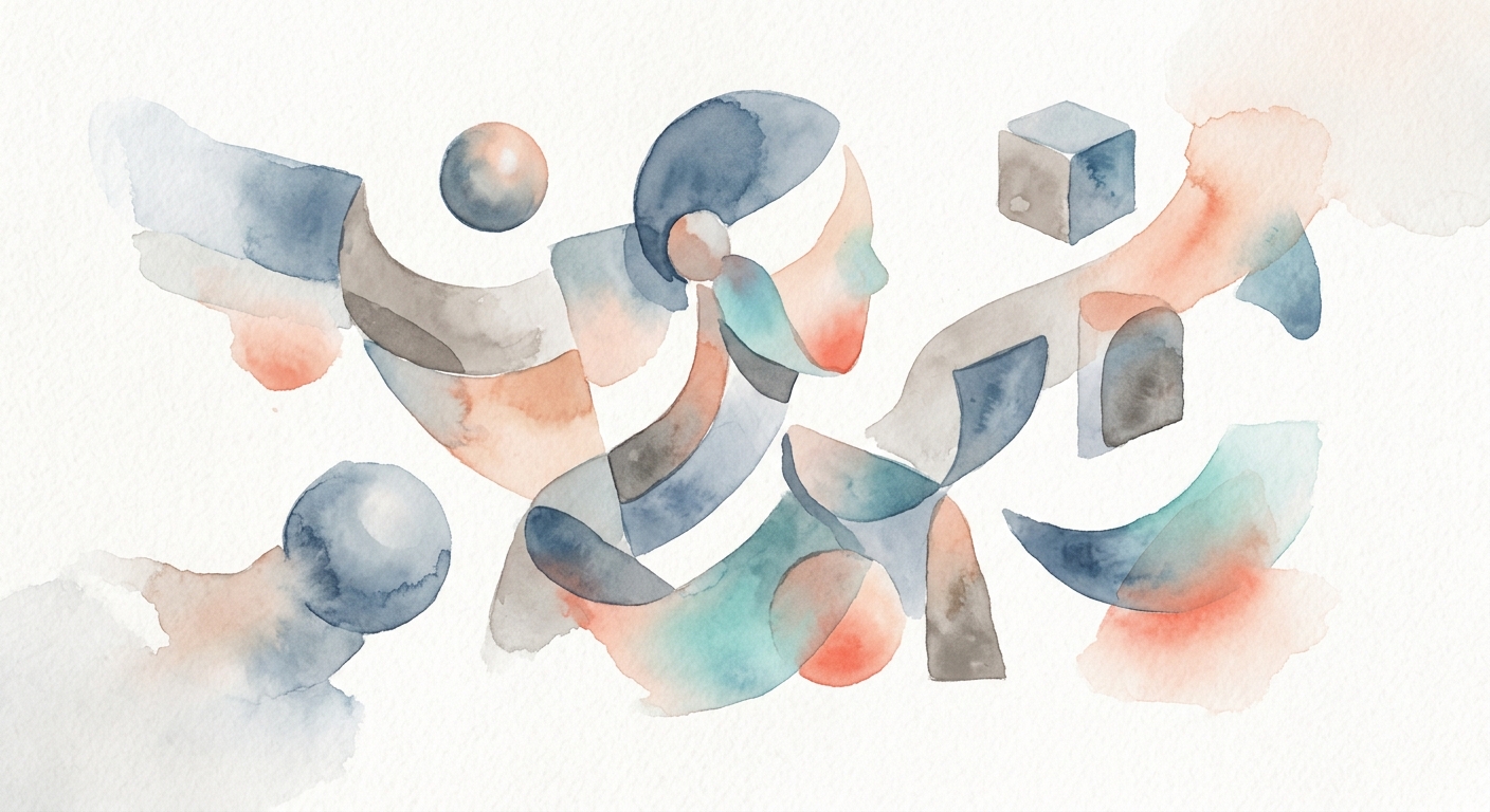Abstrakte 3D-Formen als Illustration eines modernen Avatars