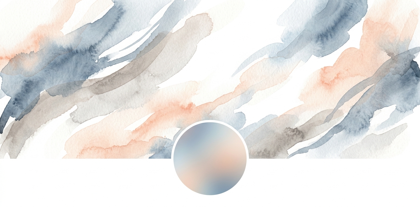 Aquarell-Illustration eines LinkedIn-Profillayouts mit Banner und Profilbild