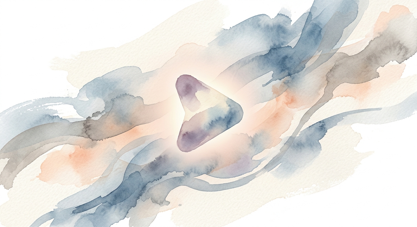 Aquarell-Illustration eines Senden-Buttons mit sanftem Leuchten