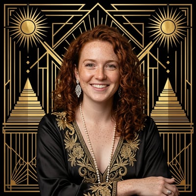 Art-Deco-Profilbild als Geschenk – Glamour, der bleibt — KI-generiertes Beispiel 41