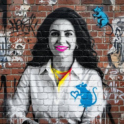 Banksy-Style als Streamer-Overlay – Streamer-Overlay mit eigener — KI-generiertes Beispiel 23