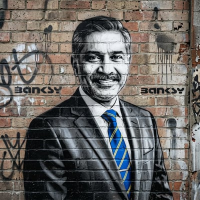 Banksy-Style als Streamer-Overlay – Streamer-Overlay mit eigener — KI-generiertes Beispiel 16