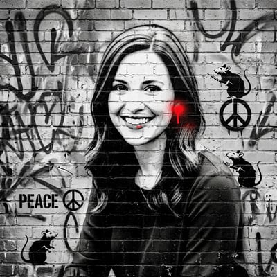 Banksy-Style als Streamer-Overlay – Streamer-Overlay mit eigener — KI-generiertes Beispiel 15