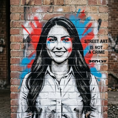 Banksy-Style als Streamer-Overlay – Streamer-Overlay mit eigener — KI-generiertes Beispiel 47