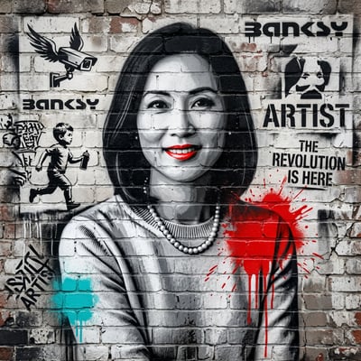 Banksy-Style als Streamer-Overlay – Streamer-Overlay mit eigener — KI-generiertes Beispiel 13