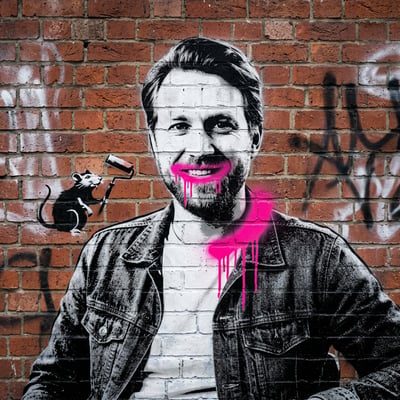 Banksy-Style als Streamer-Overlay – Streamer-Overlay mit eigener — KI-generiertes Beispiel 12