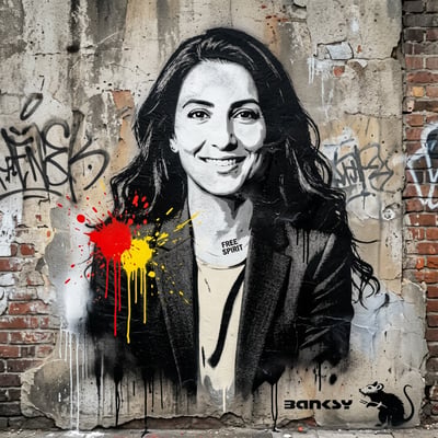 Banksy-Style als Streamer-Overlay – Streamer-Overlay mit eigener — KI-generiertes Beispiel 7