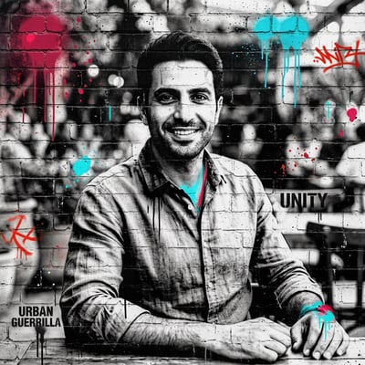 Banksy-Style als Streamer-Overlay – Streamer-Overlay mit eigener — KI-generiertes Beispiel 32