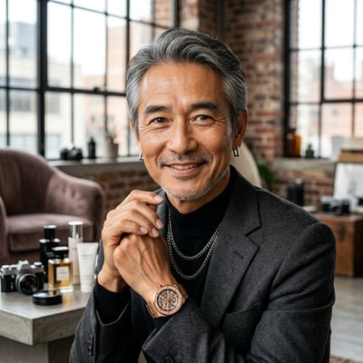 Dein Profilbild als Luxury-Beauty-Influencer — editorial ohne — KI-generiertes Beispiel 26