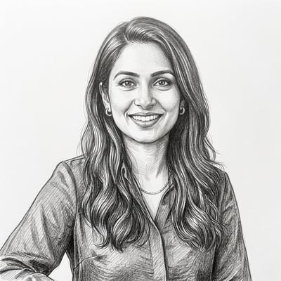 Bleistiftzeichnung-Profilbild als Geschenk – wie von Hand gezeichnet — KI-generiertes Beispiel 5