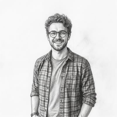 Bleistiftzeichnung-Profilbild als Geschenk – wie von Hand gezeichnet — KI-generiertes Beispiel 24