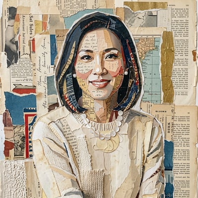 Collage / Mixed-Media als Kunstdruck – Kunstdruck mit eigener — KI-generiertes Beispiel 13