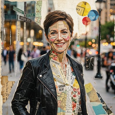 Collage / Mixed-Media als Kunstdruck – Kunstdruck mit eigener — KI-generiertes Beispiel 35