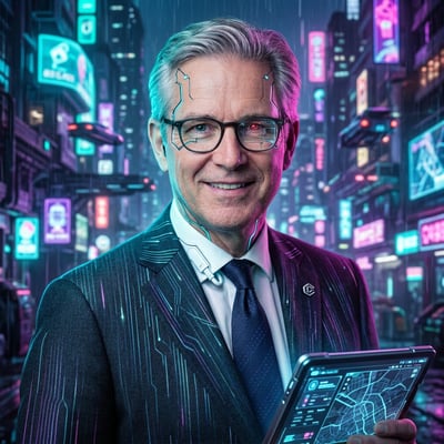 Cyberpunk als Streamer-Overlay – dein Bild im Stream-Look — KI-generiertes Beispiel 31
