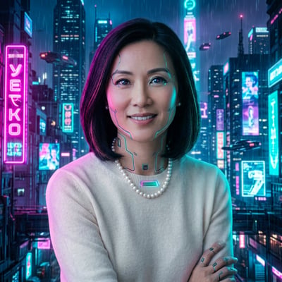 Cyberpunk als Streamer-Overlay – dein Bild im Stream-Look — KI-generiertes Beispiel 13