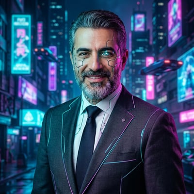 Cyberpunk als Streamer-Overlay – dein Bild im Stream-Look — KI-generiertes Beispiel 41