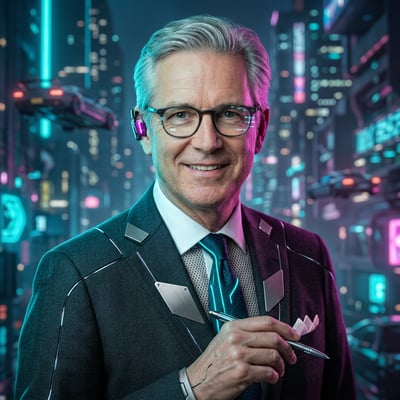 Cyberpunk als Streamer-Overlay – dein Bild im Stream-Look — KI-generiertes Beispiel 4