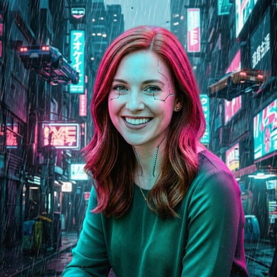 Cyberpunk als Streamer-Overlay – dein Bild im Stream-Look — KI-generiertes Beispiel 15