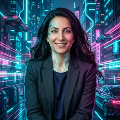 Cyberpunk als Streamer-Overlay – dein Bild im Stream-Look — KI-generiertes Beispiel 34