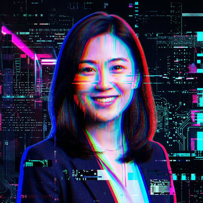 Glitch-Art als Kunstdruck – dein Portrait fuer die Wand — KI-generiertes Beispiel 2