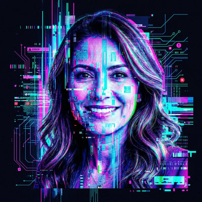 Glitch-Art als Kunstdruck – dein Portrait fuer die Wand — KI-generiertes Beispiel 27