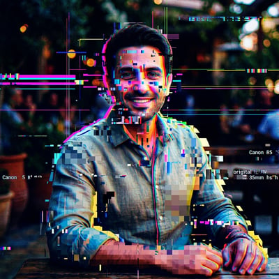 Glitch-Art als Kunstdruck – dein Portrait fuer die Wand — KI-generiertes Beispiel 32