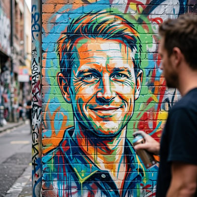 Dein Profilbild im Graffiti-&-Street-Art-Style — KI-generiertes Beispiel 8