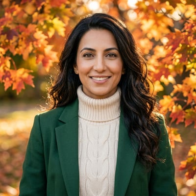 Dein KI-Profilbild im natürlichen Herbst-Look — KI-generiertes Beispiel 7