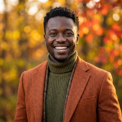 Dein KI-Profilbild im natürlichen Herbst-Look — KI-generiertes Beispiel 44
