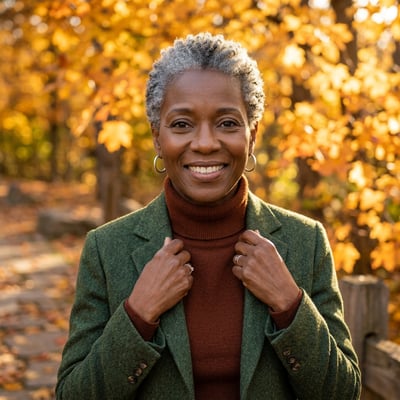 Dein KI-Profilbild im natürlichen Herbst-Look — KI-generiertes Beispiel 11