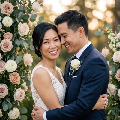 Traumhafte Hochzeitsporträts für euch zwei — KI-generiertes Beispiel 19