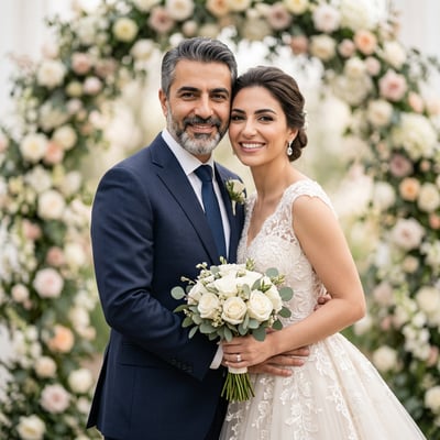 Traumhafte Hochzeitsporträts für euch zwei — KI-generiertes Beispiel 14