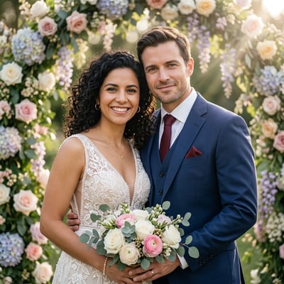 Traumhafte Hochzeitsporträts für euch zwei — KI-generiertes Beispiel 17