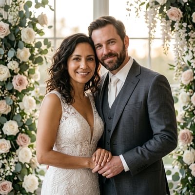 Traumhafte Hochzeitsporträts für euch zwei — KI-generiertes Beispiel 9