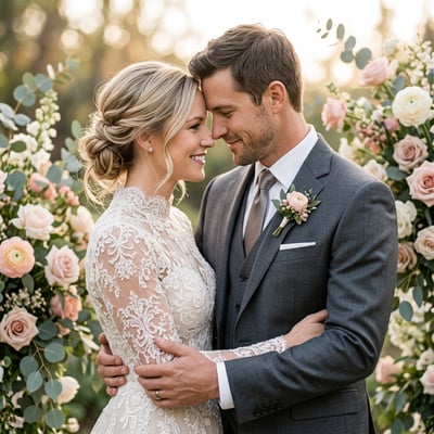 Traumhafte Hochzeitsporträts für euch zwei — KI-generiertes Beispiel 33