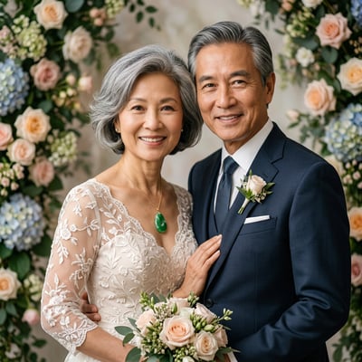 Traumhafte Hochzeitsporträts für euch zwei — KI-generiertes Beispiel 39