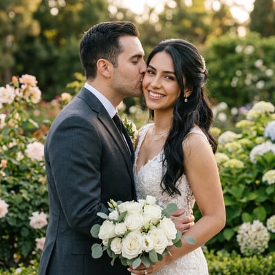 Traumhafte Hochzeitsporträts für euch zwei — KI-generiertes Beispiel 47