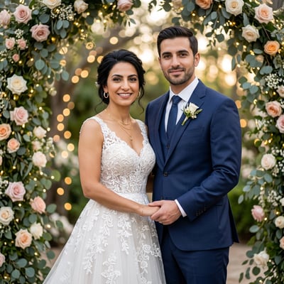 Traumhafte Hochzeitsporträts für euch zwei — KI-generiertes Beispiel 23