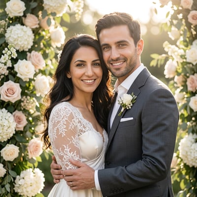Traumhafte Hochzeitsporträts für euch zwei — KI-generiertes Beispiel 7