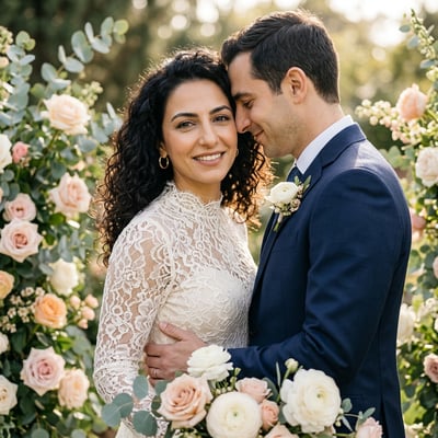 Traumhafte Hochzeitsporträts für euch zwei — KI-generiertes Beispiel 37