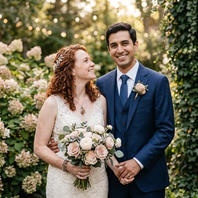 Traumhafte Hochzeitsporträts für euch zwei — KI-generiertes Beispiel 41