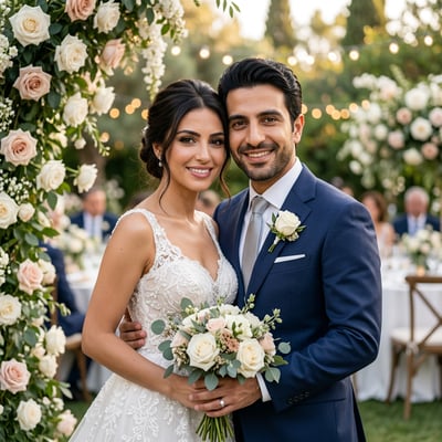 Traumhafte Hochzeitsporträts für euch zwei — KI-generiertes Beispiel 32