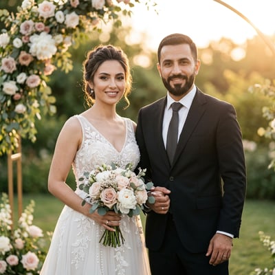 Traumhafte Hochzeitsporträts für euch zwei — KI-generiertes Beispiel 42