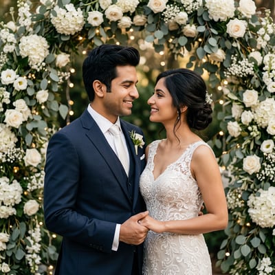 Traumhafte Hochzeitsporträts für euch zwei — KI-generiertes Beispiel 36