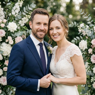 Traumhafte Hochzeitsporträts für euch zwei — KI-generiertes Beispiel 1