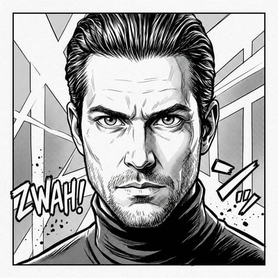 Discord-Avatar im Manga-Stil – schwarz-weiß, stark, unübersehbar — KI-generiertes Beispiel 28