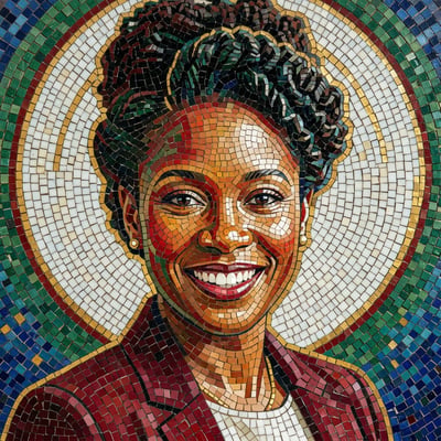 Mosaik-Portrait als Geschenk: persönliches Geschenk für deinen — KI-generiertes Beispiel 3