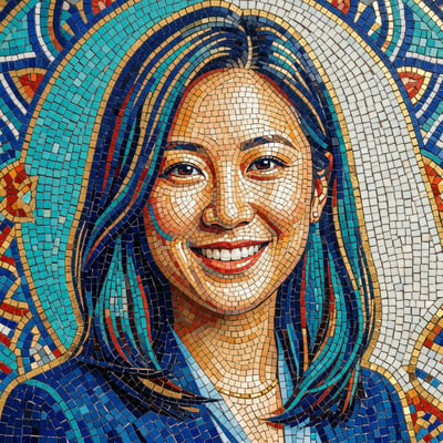 Mosaik-Portrait als Geschenk: persönliches Geschenk für deinen — KI-generiertes Beispiel 2
