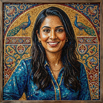 Mosaik-Portrait als Geschenk: persönliches Geschenk für deinen — KI-generiertes Beispiel 5