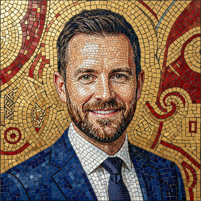 Mosaik-Portrait als Geschenk: persönliches Geschenk für deinen — KI-generiertes Beispiel 1
